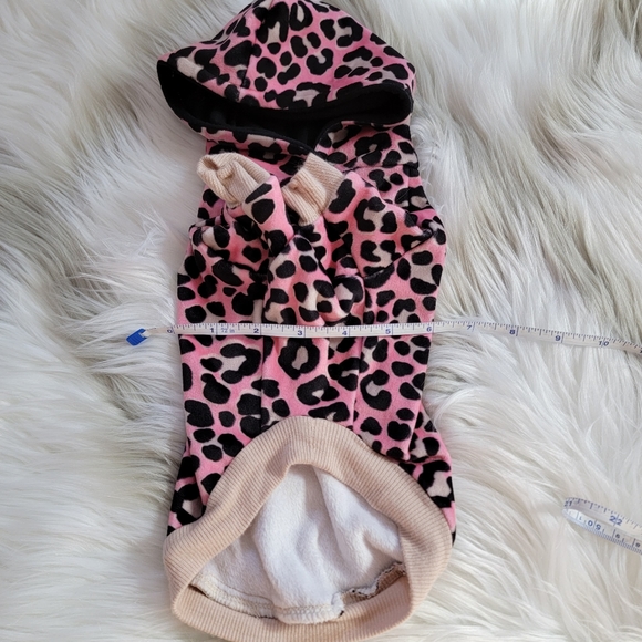 Le Chien Bleu NY Animal Print Hoodie Dog Top - Picture 6 of 6